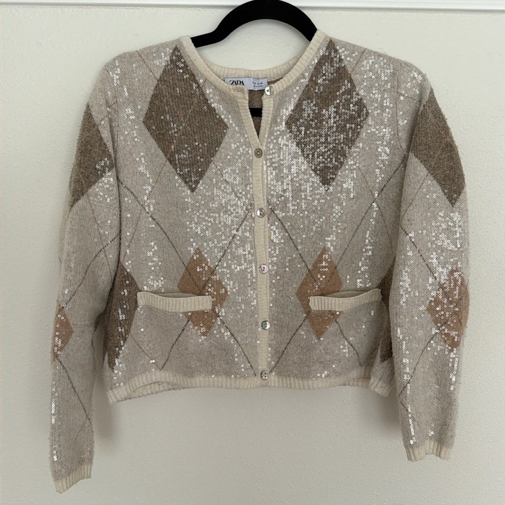 Zara Argyle sequence cardigan